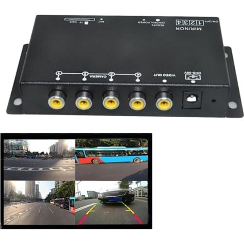 Car 4-Way Video Switch Parking Camera 4 View Ie Split-Sn Control Box Trim