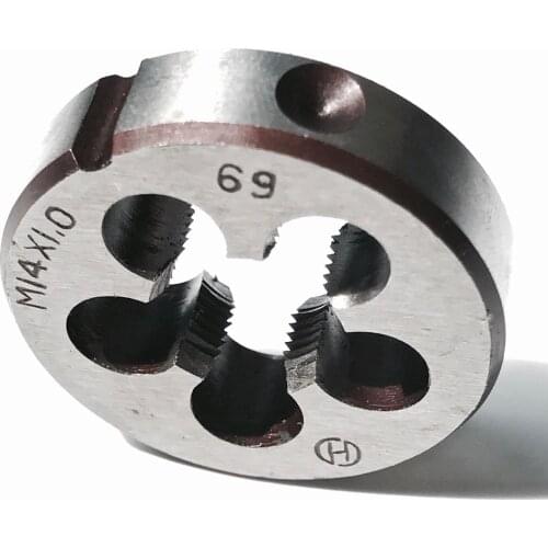 Free shipping 1PC alloy steel made manual die M14*0.75/1.0/1.25/1.5/2.0mm for being used with die wrench for DIY threads making