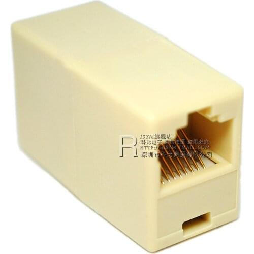 Free shipping RJ45 cable connector, network double head, cable network through the joint A