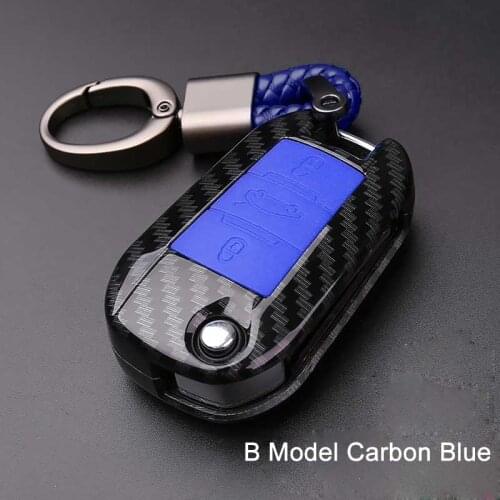 Carbon Fiber Car Key Case Cover holder For Peugeot 301 308 408 508 2008 3085 3008 307 206 Key Chain Case Caso cover keyring