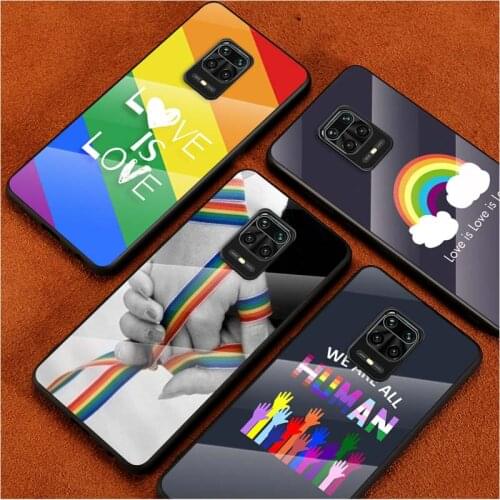 Tempered Glass Cover Gay Lesbian Rainbow For Xiaomi Redmi Note 10 10S 9T 9S 9 8T 8 7 Pro Max Shockproof Shell Phone Case