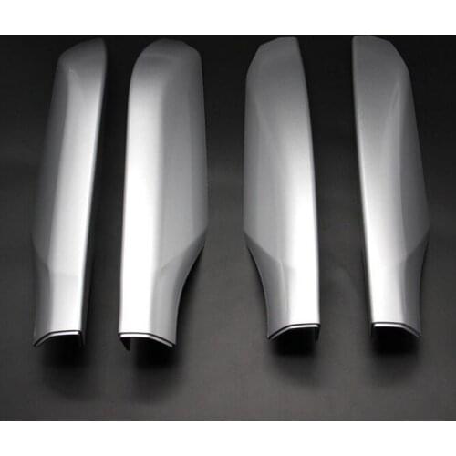 Black & Silver ABS Roof Rack Bar Rail End Protection Cover Shell 4PCS For Toyota Land Cruiser Prado Fj150 FJ 150 2010-2015 2016