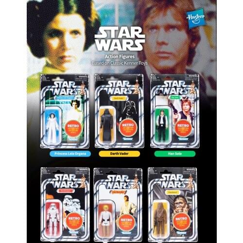 STAR WARS Chewbacca Han Solo Vintage Hanging Card and Joints Movable Model Limited Action Figure Collection