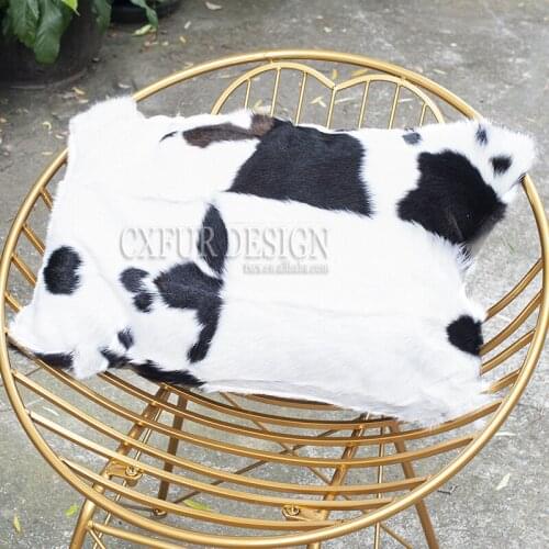 CX-D-130 Natural Color Fashion Decorative Genuine Fur Pillow Case Goat Fur Pillowcases