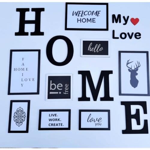 HLO 2021 Decorative Home Set Frame Digital Printing Colorful Love Wooden Decor Safe Shopping Trendy Elegant Home Decoration