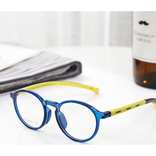 Childrens Myopia Eyeglasses TR90 Silica Gel Glass Frame Color Optical Glass Frame with Students'Myopia Eyeglasses Frame