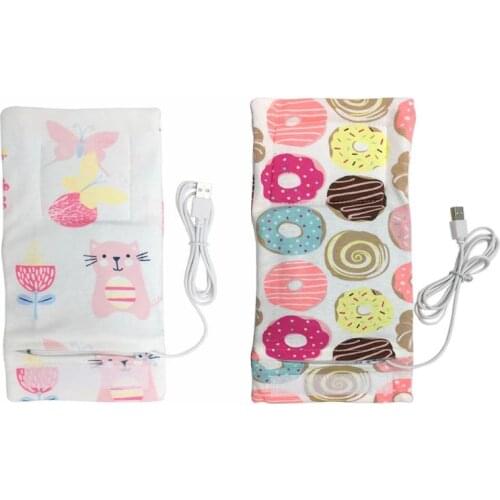 Baby USB Bottle Warmer Portable Travel Milk Cup Warmer Heater Infants Feeding Bottle Bag Storage Cover Insulation Thermostat