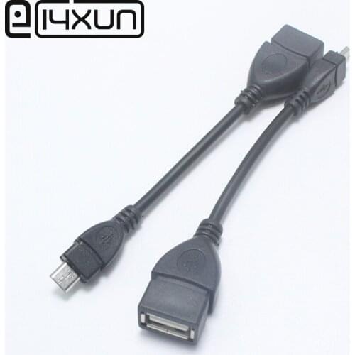 EClyxun 10pcs USB 2.0 Female Socket to Micro USB 5pin Male Connector Converter OTG Adapter Cable for Smart Phone Wholesale