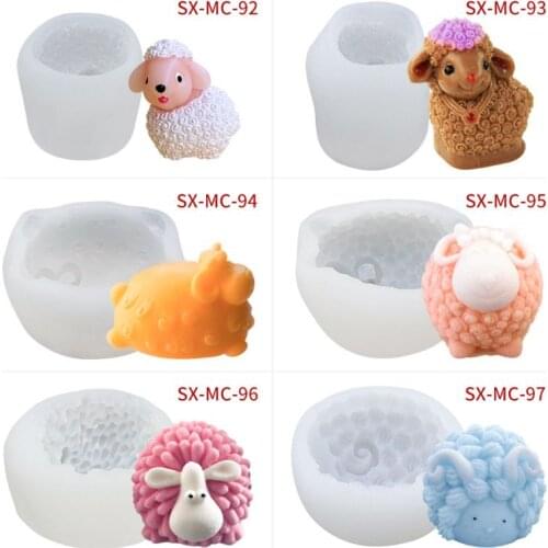 Handmade Soap Mold 3D Sheep Pendant Keychain Silicone Resin Mold Jewelry Tools