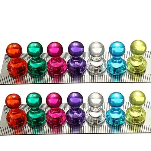 Hot Sale 10 pcs Strong Colored Magnetic Thumbtacks Neodymium Noticeboard Skittle Pin Magnets DIY Fridge Whiteboard Random Color