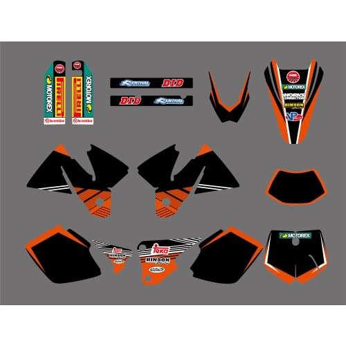 NEW Bull TEAM GRAPHICS WITH MATCHING BACKGROUNDS DECALS STICKER FIT FOR KTM 125 200 250 300 380 400 1998 1999 2000 EXC DECO