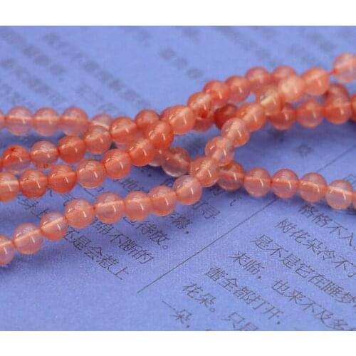 Round 4mm pink watermelon tourmaline loose beads 15inches 2 piece/lot DIY suitable for female jewelry making