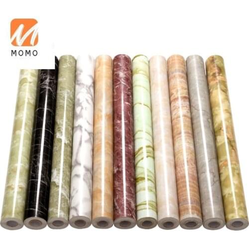 Hot 3d self adhesive wall paper PVC vinyl marble waterproof wallpaper for home bedroom decoration and The kitchen decoration
