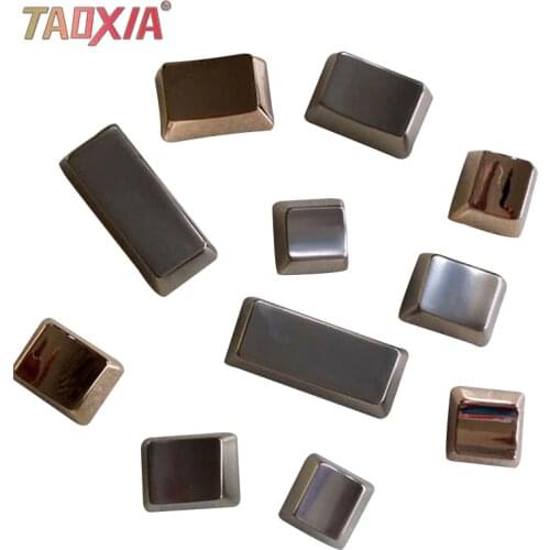 MKC Mechanical Keyboard Metal Key Cap Gold Silver Color No Engraved / Positive 37Keys Large Key Position Custom Selection Keycap