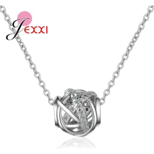 Fashion Pendant Necklaces For Women 925 Sterling Silver CZ Cubic Zircon Engagement Choker Antler Joyas Jewelry Chains Gift