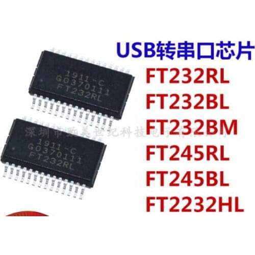New original FT232RL FT232BL FT232BM FT245RL FT245BL FT2232HL SSOP28 IC 2PCS -1lot