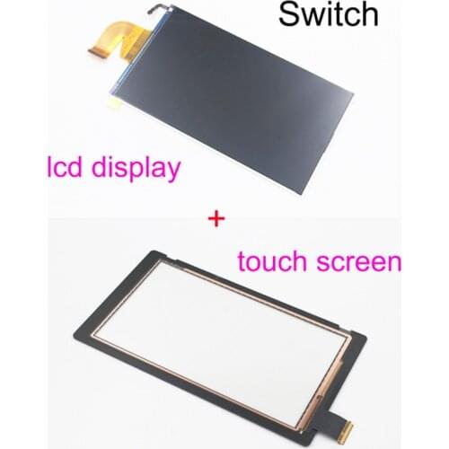2pcs Original New LCD Screen +Touch Screen For Nintendo Switch panel Game Repair Parts + free Dustproof double-sided adhesive