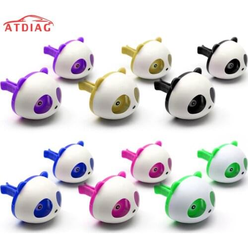 Best quality Car Styling Air Freshener 1 Set Car Air Conditioning Vent Perfume Panda Eyes Will Jump 6 Colors Parfume