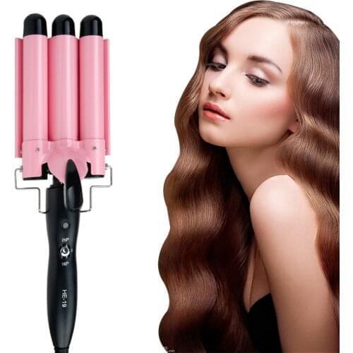 Professional Hair Curling Ceramic Triple Hair Curler Irons 25mm Hair Waver Styling Hair Styler Wand Curler Iron Beauty Tools