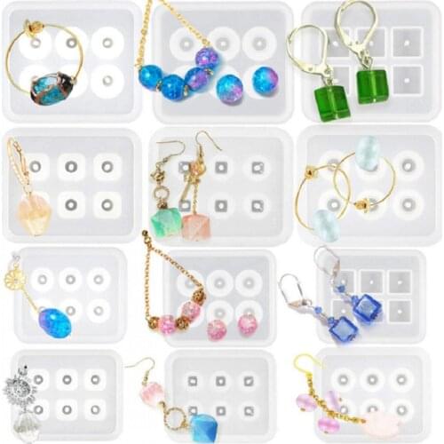 Earrings Pendants Silicone Molds UV Epoxy Resin Mold Cube Ball Beads Casting Mould for DIY Jewelry Making Necklace Bracelet Tool