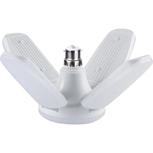 60W Foldable Fan Blade LED Pendant Lights No Flicker B22 LED Bulb 220V 360 Degrees Angle Adjustable Deformable Ceiling Lamp