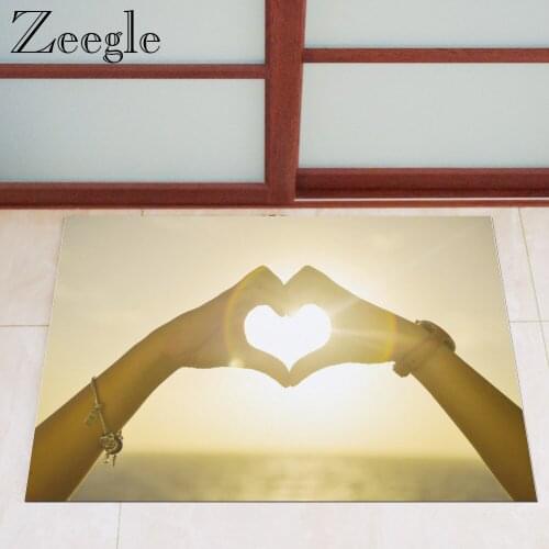 Zeegle Printed Rubber Rugs Door Mat Non-slip Floor And Kitchen Anti-slip Rugs Thin Welcome Mats for Front Door