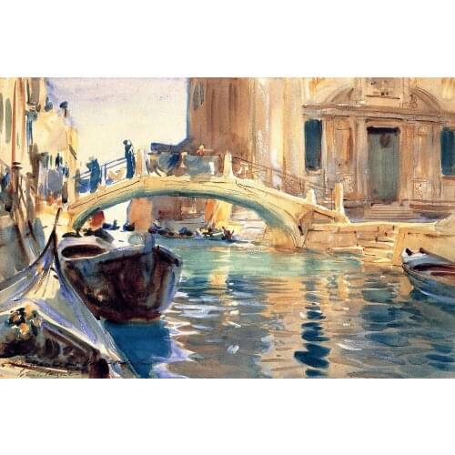 《Water City in Oil Painting》 picture painting by numbers home decor birthday present quadros decorativos