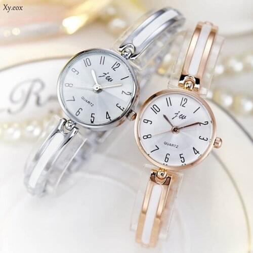 Women Lady Casual Fashion Stainless Steel Bracelet Analog Quartz Wrist Watch