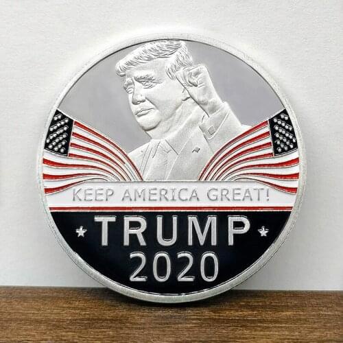 5 pcs 2020 President Donald Trump badge Keep Ameriac Great silver gold plated 40 mm decoration souvenir collectibe coin
