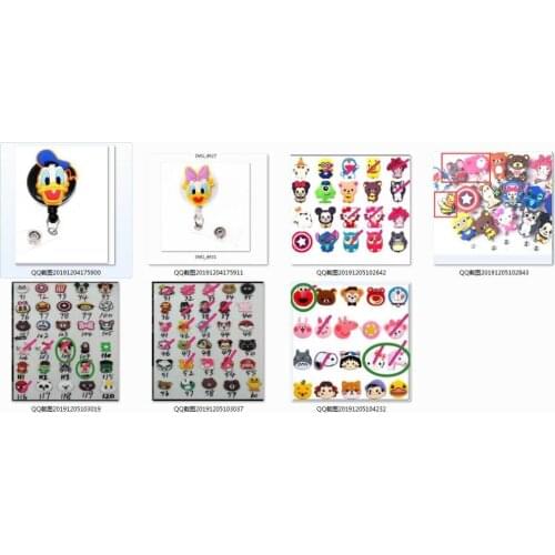 100sets mixed PVC rubber Retractable clocks and card cover