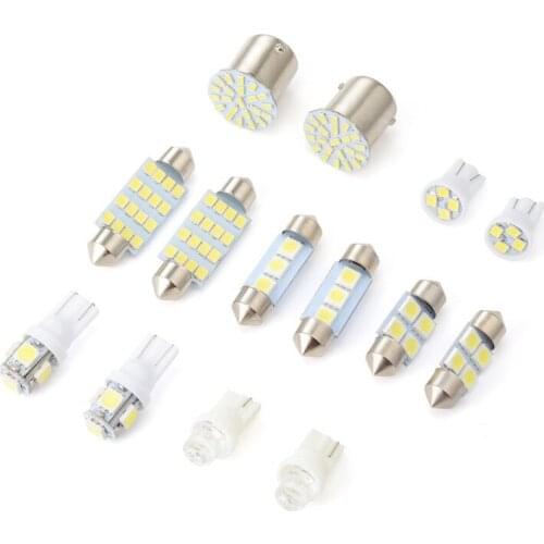 14Pcs Car LED T10 LED Bulb Canbus 36mm Reading Dome Lamp No Error 12V Auto Interior Lights 6000K White License Plate Lights 2021