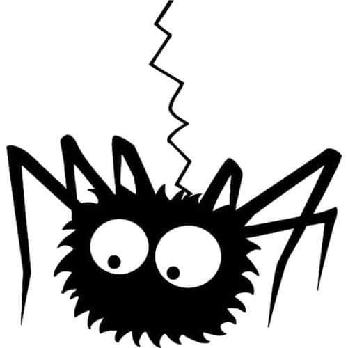 15.5cm*16cm Cartoon Spider Insect Car Accessories Vinyl Stickers Decals Black/Silver S3-6259