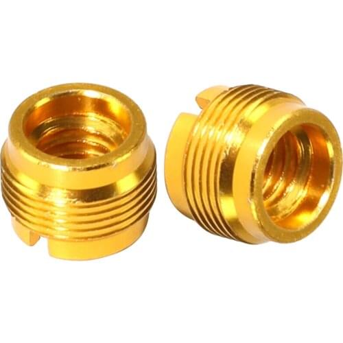 2 Pack of Aluminum Mic Clip Stand Thread Barrel Adapter 5/8-27 Male To 3/8-16 Female
