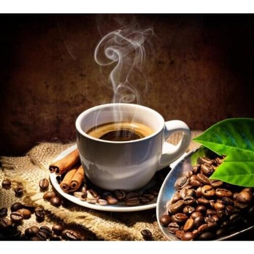 5D Diy Diamond Embroidery Diamond Painting Diamond Mosaic Coffee Cup & Bean Patterns Rhinestone Crafts Home Decor Wall Sticker