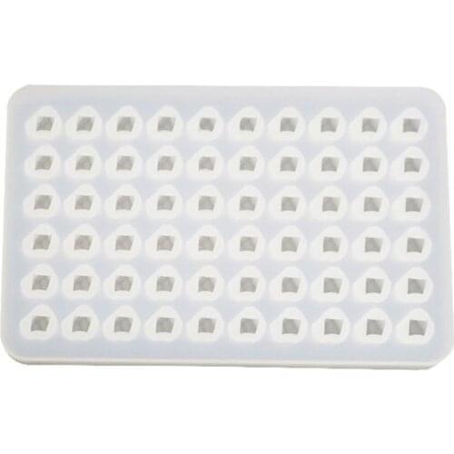 DIY Crystal UV Epoxy Mold 60 Grid Ice Cube Mould Irregular Jewelry Pendant Diamond Silicone Molds W0YA