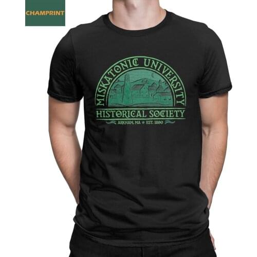 Miskatonic Historical Society T Shirt Mens Cotton Leisure T-Shirts Cthulhu Tee Shirt Short Sleeve Clothes Birthday Present