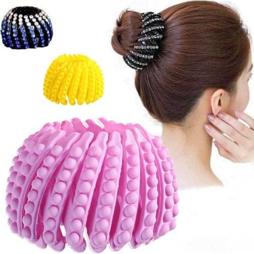 Haimekang Fashion Women Hair Claw Ponytail Buckle Hair Clip Large Size Bird Nest Hair Accessories Female Solid Color Headwear