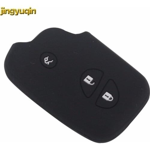 Jingyuqin 3 Button Silicone Remote Key Cover Case For Lexus CT200h ES 300h IS250 GX400 RX270 RX450h RX350 LX570 Wallet Holder
