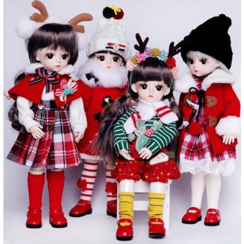 25 Movable Removable Joints 30cm BJD Doll With Full Outfits Dress Wig Shoes Makeup Girls Kids Toys Christmas Birthday Gifts