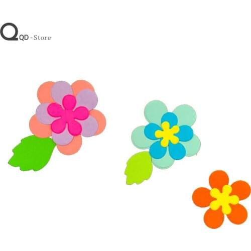 Scrapbook Metal Cutting Dies Childrens Educational Flowers and Green Leaves DIY Card Make Mould Model Craft Decoration New 2021