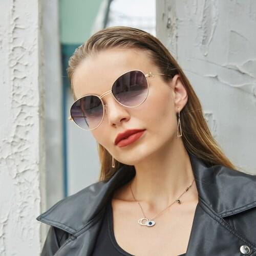 2021 new small round frame Europe and America sunglasses ladies fashion net red the same sunglasses female trend Korean version