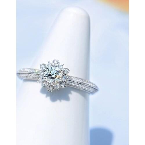 New Ladies Wedding Rings Fashion Shiny AAAA Zircon Ring Wedding S925 Sterling Silver Ring Girls Gift Engagement Rings for Women