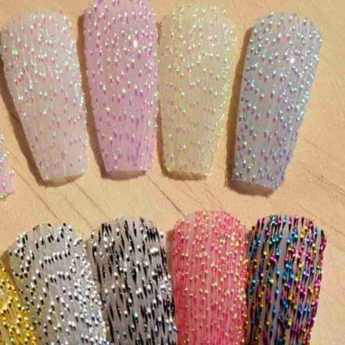 New Style Nail Fluorescent Silk Thread Nail Sticker Art Line Mesh Nail Net Foils Silk Tape Holographic 3d Glitter Too D3L4
