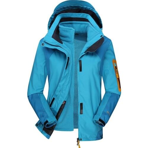 Autumn And Winter New Style Three-in-One Contrasting Color Casual Mens Wind-Resistant Jacket Cool Riding Clothes Raincoat Jacke
