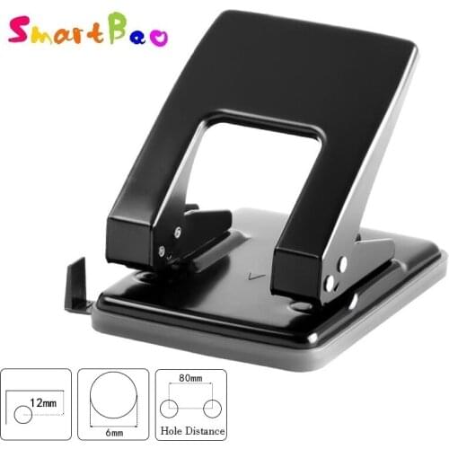 6mm 2 Holes Hole Punch Double Holes Puncher Machine Perforadora de Papel; 40 Sheets Paper Capacity