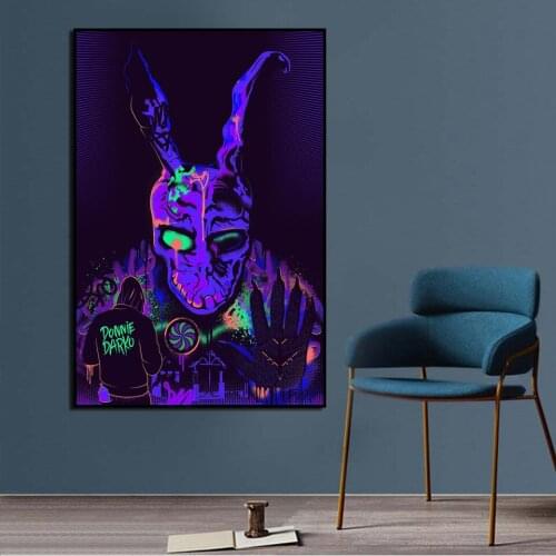 HD Print Modern Nordic Poster Hot Donnie Darko Horror Movie Classic Character Art Light Canvas Home Room Wall Hanging Decoration