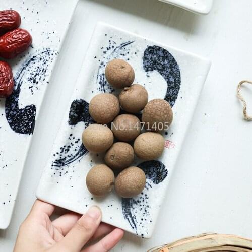 Sushi Plate Salmon Japanese Tableware Creative Sashimi Rectangle Restaurant Hotel Ceramic Plate