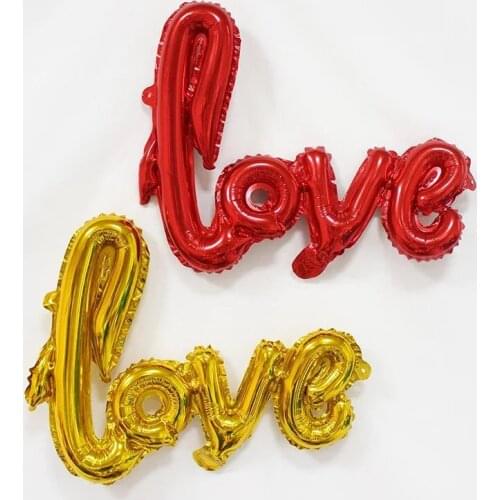 10pcs/lot LOVE Letter Foil Balloon Anniversary Wedding Valentines Party Decoration Balloon Wedding Party Suppliers