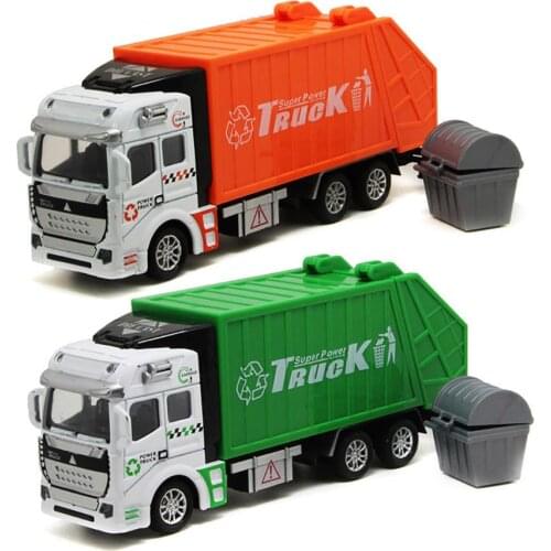 High quality 1:48 Garbage Truck Toy Car As Birthday Present Educational Clean Trash Car Kids Toys Gifts