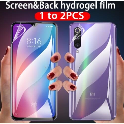 1 to 2pcs back hydrogel film for Xiaomi Mi 9 SE Mi9 Lite 9T Pro 9se 9lite Mi9se Redmi Note 9t screen protector no tempered glass